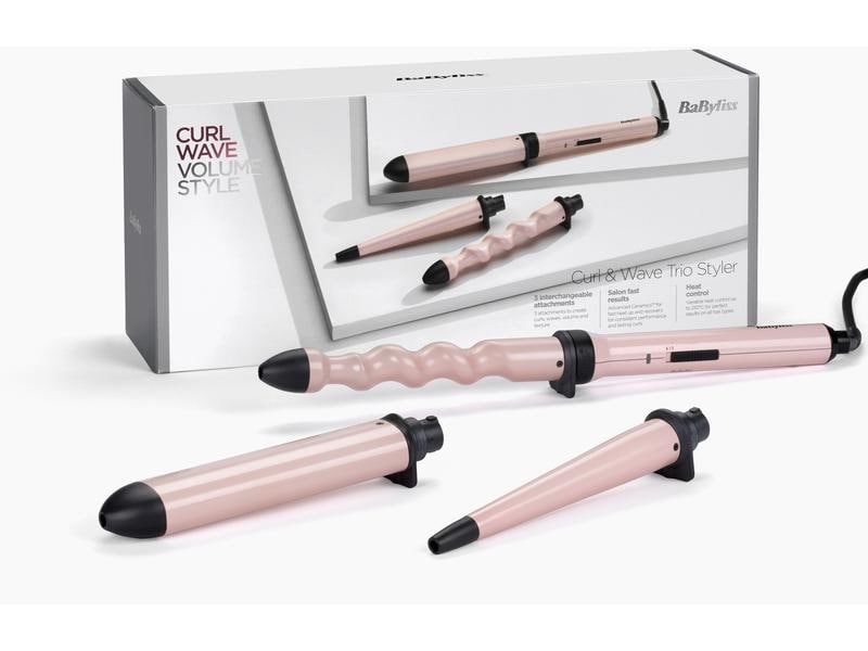 Babyliss Multistyler Curl and Wave Trio MS750E Multi Styler Lockenstab mit 3 Aufsätzen