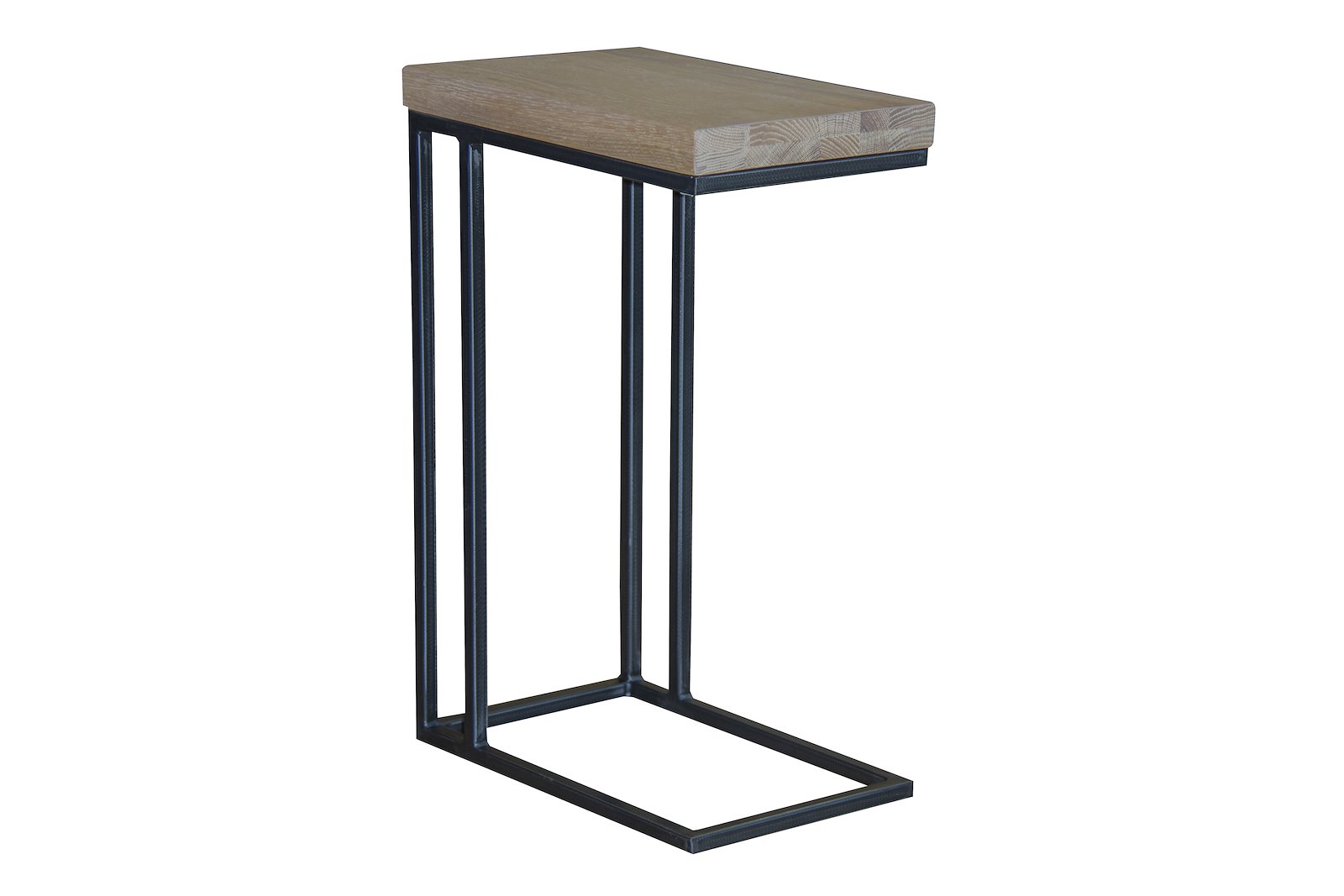 Calia sidebord Hvitoljet heltre eik, med industriell sort stål. 40x25cm
