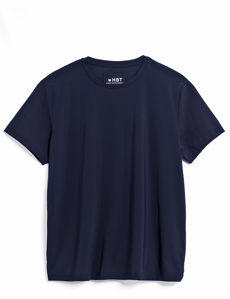 HBT T-SHIRT HOMME LEMON COL ROND MARINE
