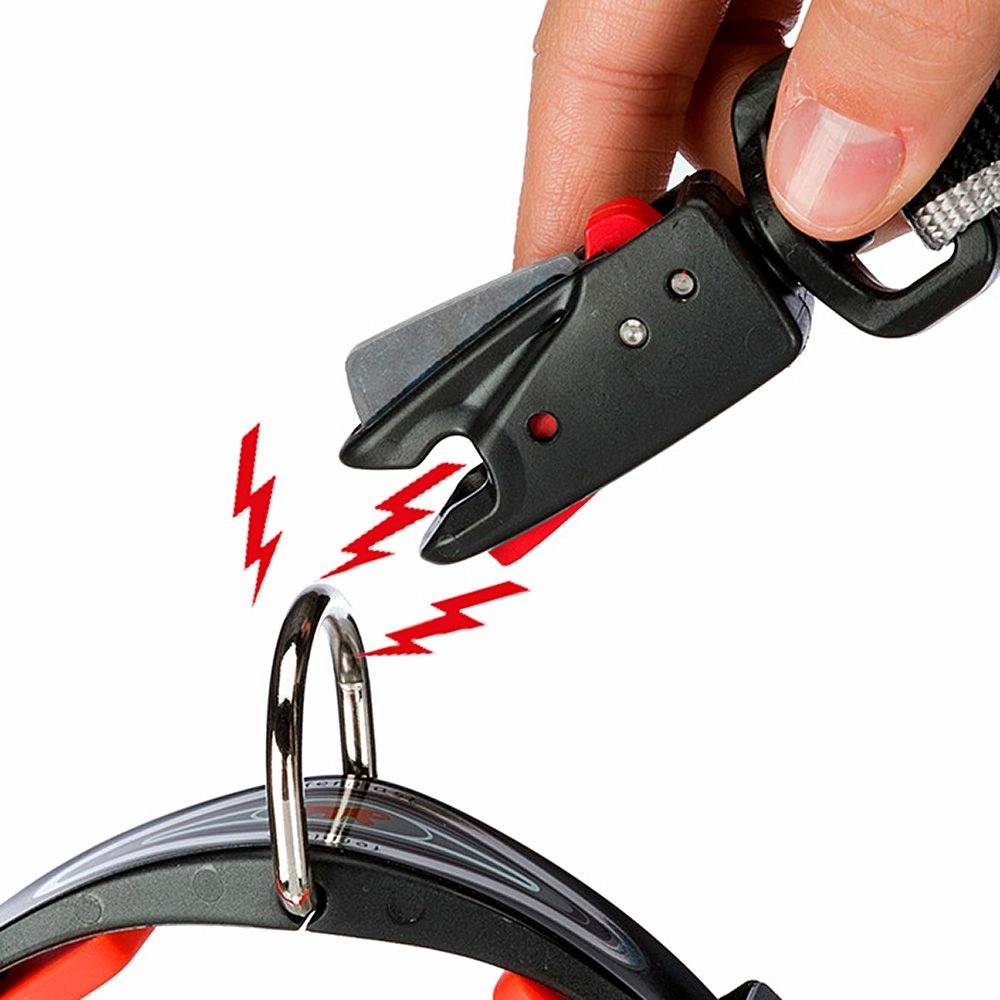 Laisse courte pour chiens en nylon tressé twist matic gm18/60, avec mousqueton magnétique automatique
