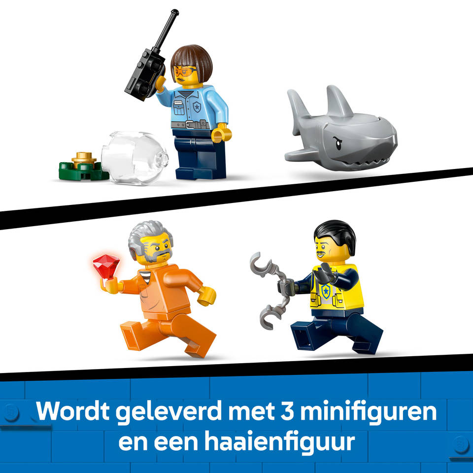 LEGO City achtervolging met politieboot 60456