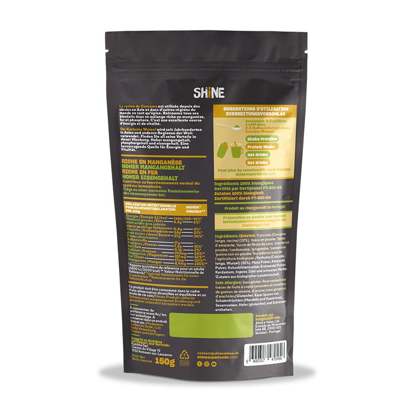 SHINE Kurkuma Latte<br>150 g, Beutel, BIO