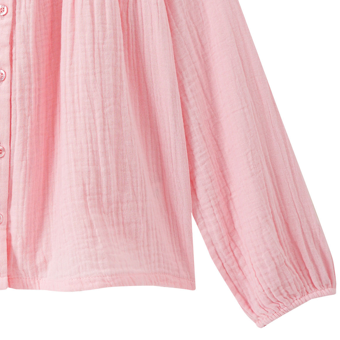 Yigga Mädchen Musselinbluse aus Bio-Baumwolle rosa