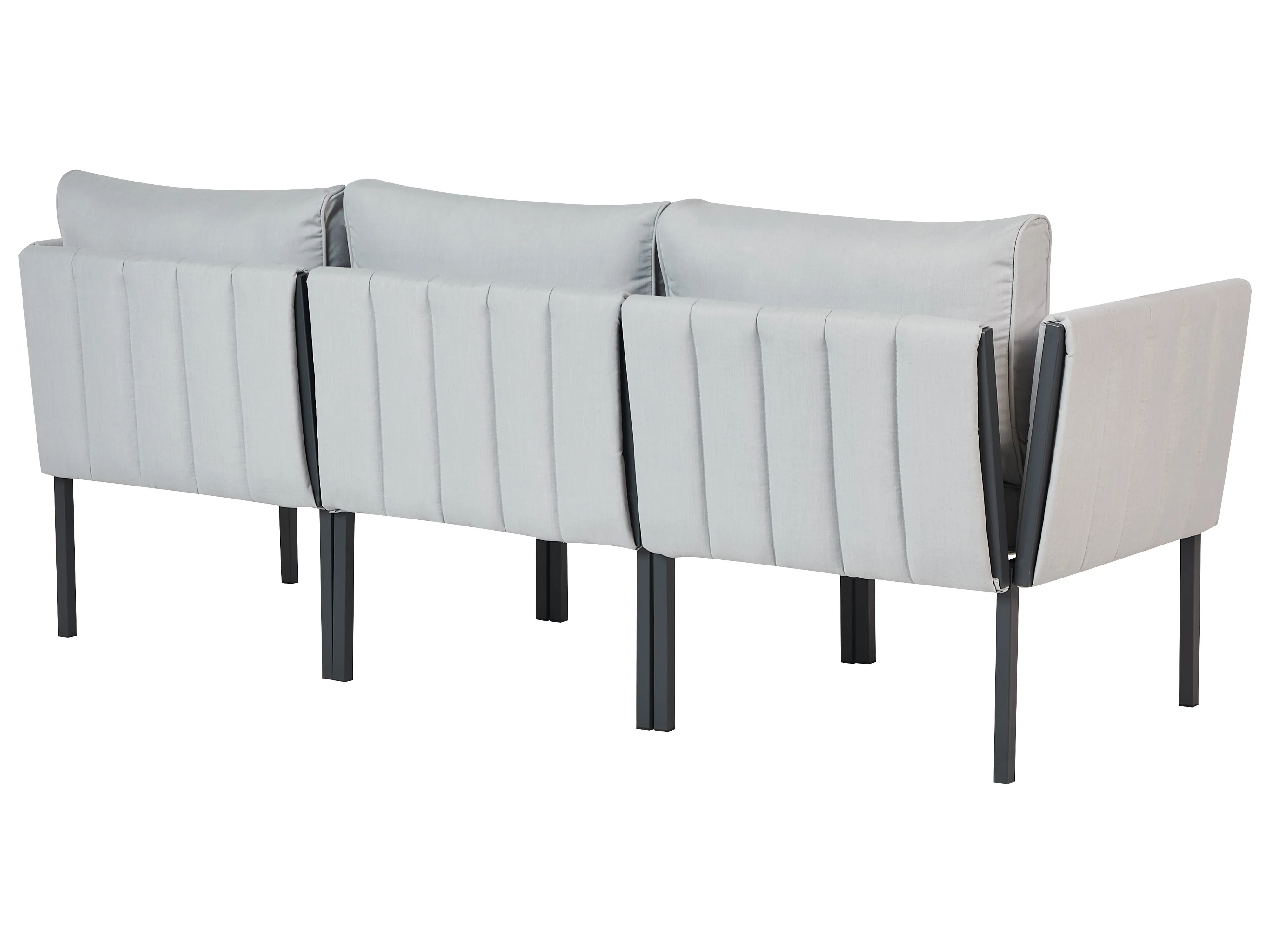 Loungeset met tafel 5-zits SKALA Metaal Lichtgrijs