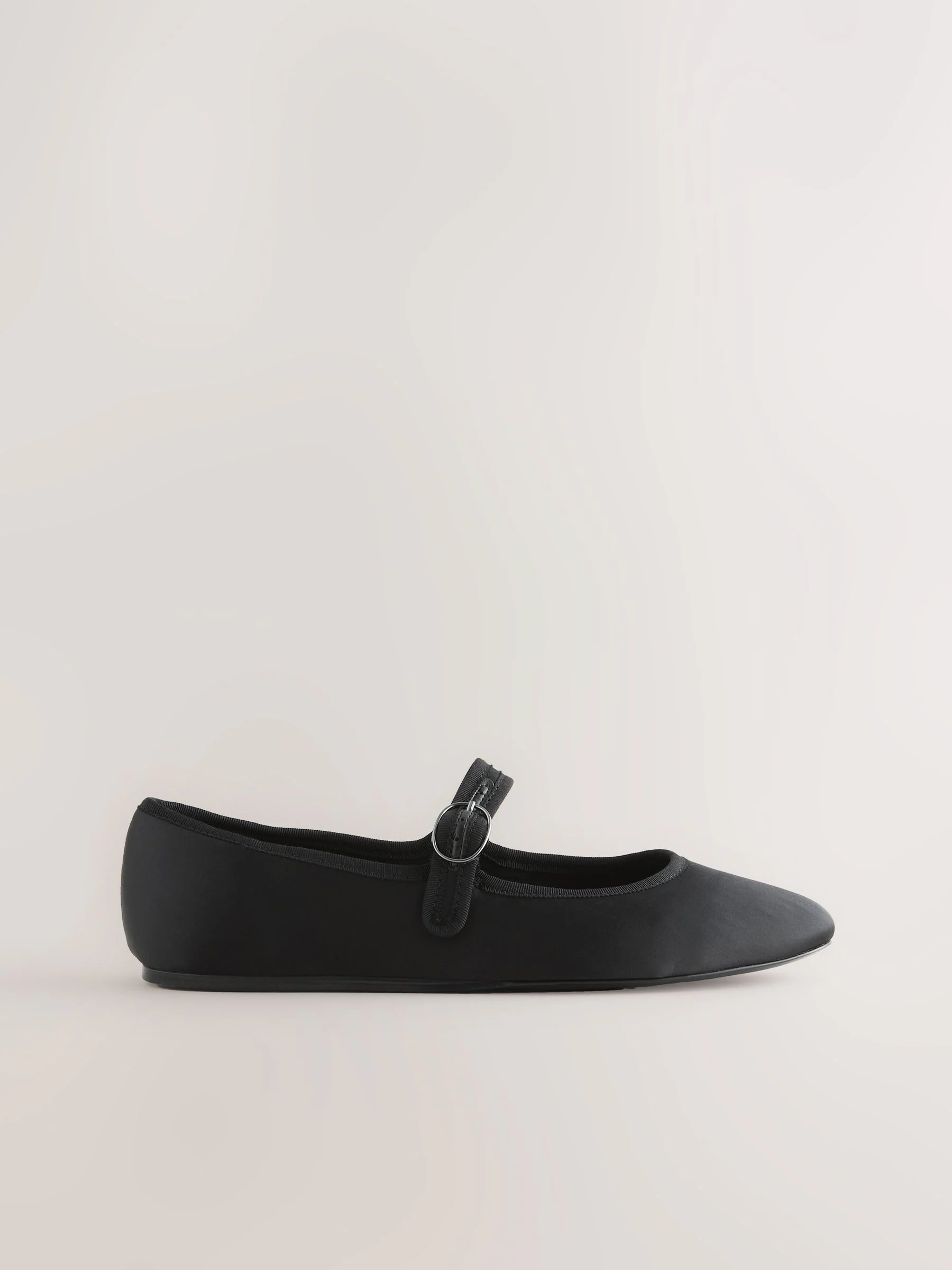 Zwarte satijn - Forever Comfort Round Toe Buckle Detail Mary Jane Shoes