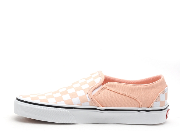 Vans basses femme asher checkerboard wm orange