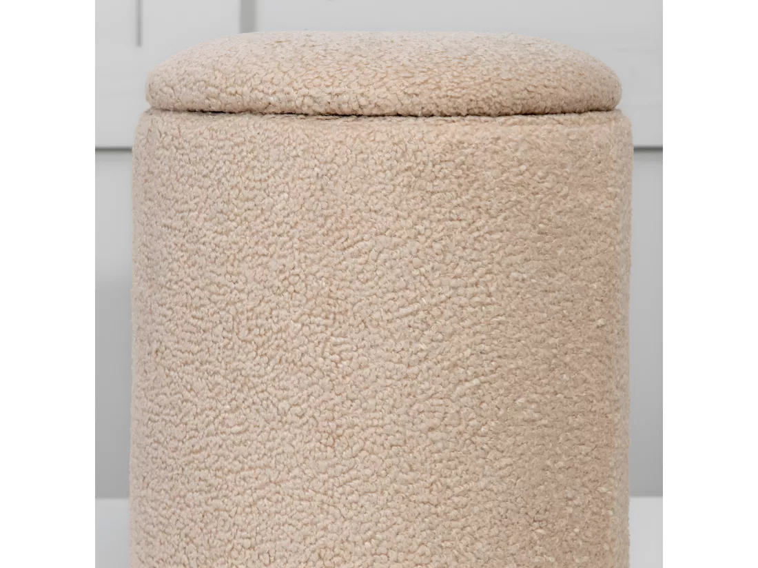 Pouf Coffre Tissu Bouclette 