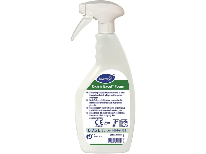 Rengøring og desinfektion Oxivir Excel Foam klar-til-brug uden parfume 750 ml,6 fl x 750 ml/krt