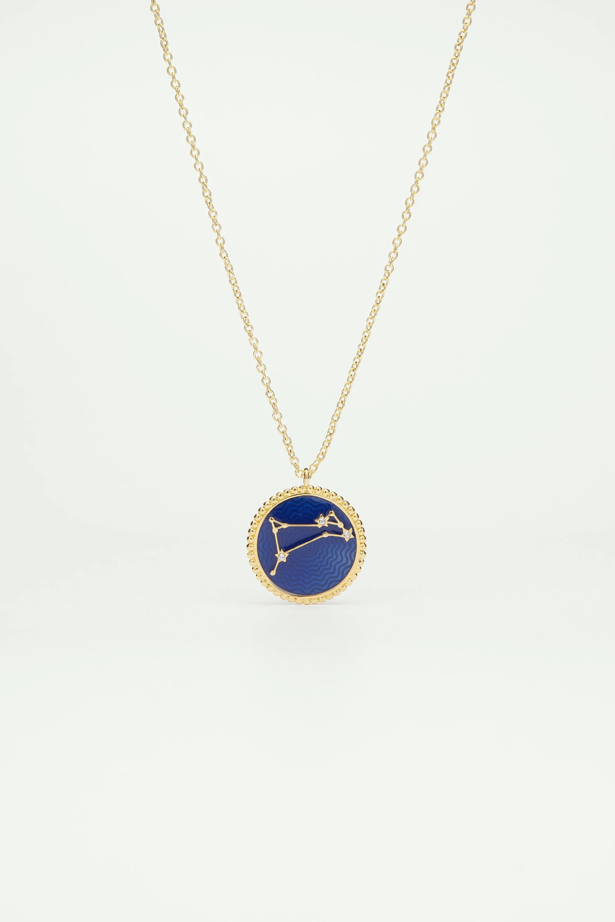 Collier pendentif signe astrologique cancer | Doré