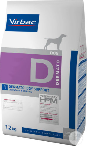 Virbac Veterinary HPM Chien D1 Dermatology Support 12kg