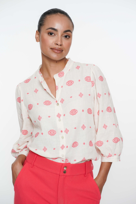 Geisha ecru dames blouse