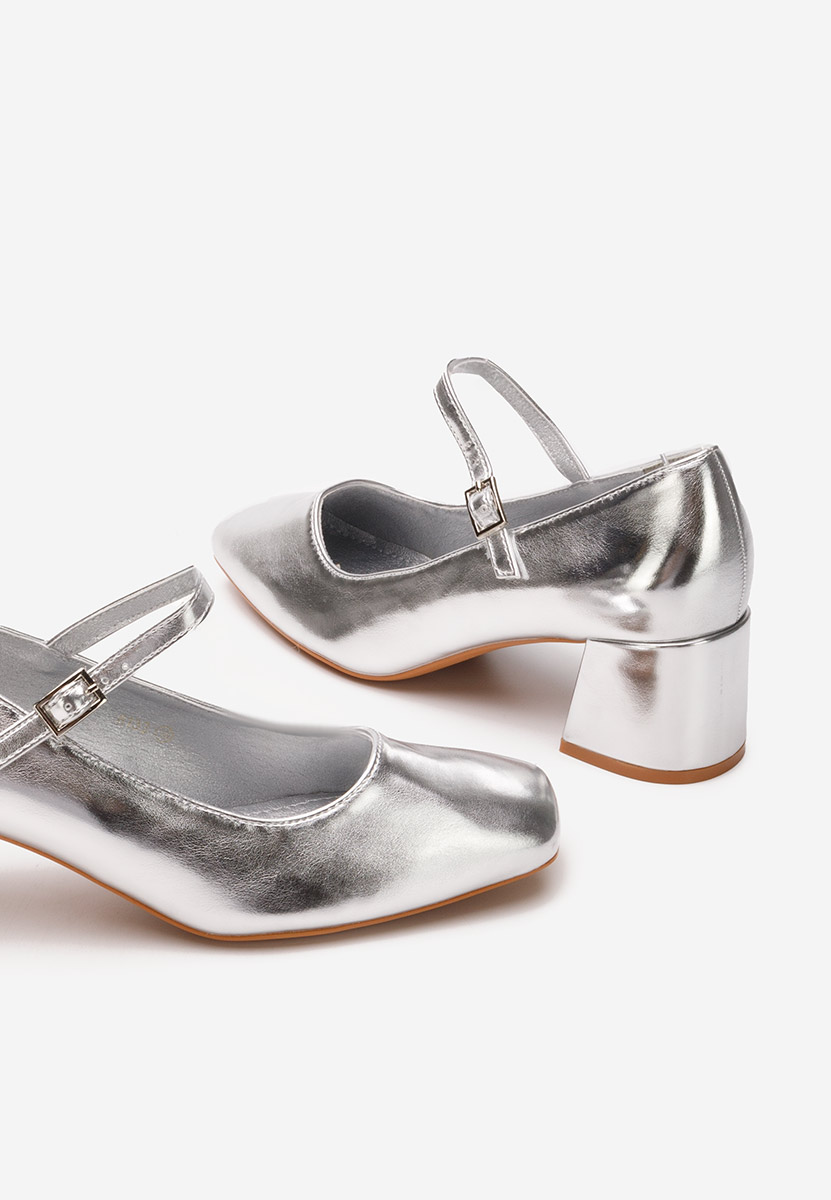 Chaussures à talon épais argent Erosa V3