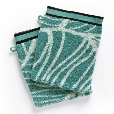 Linge de toilette motifs feuilles tropicales - 450 g/m²