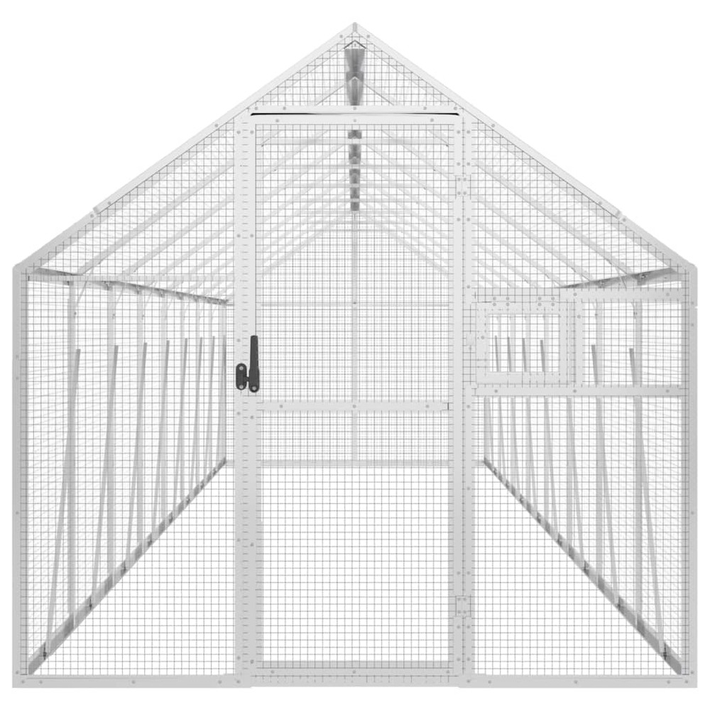 Volière argenté 1,79x8x1,85 m aluminium
