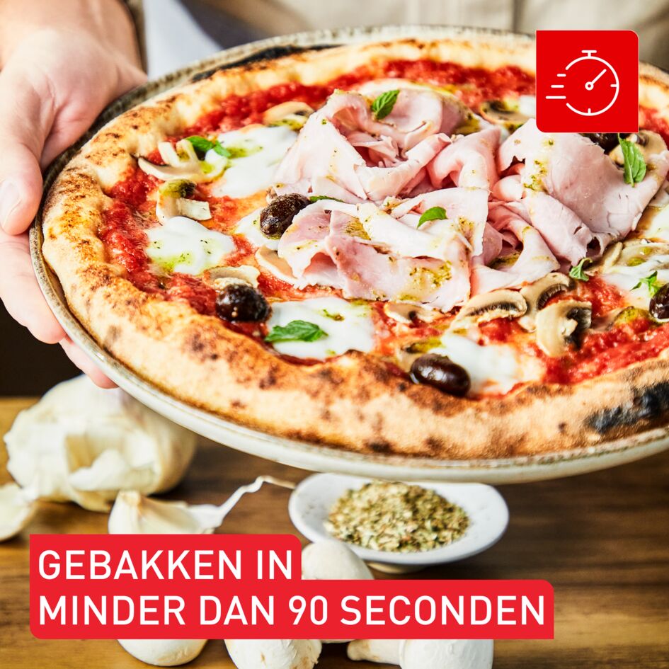 Pizza Pronto JM4120 pizza oven op gas + pizzaschep