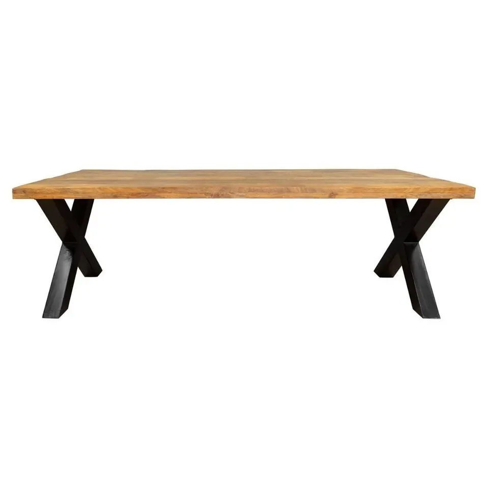 StarFurn - Rechthoekige eettafel Denver - 200 cm - naturel - X-poot