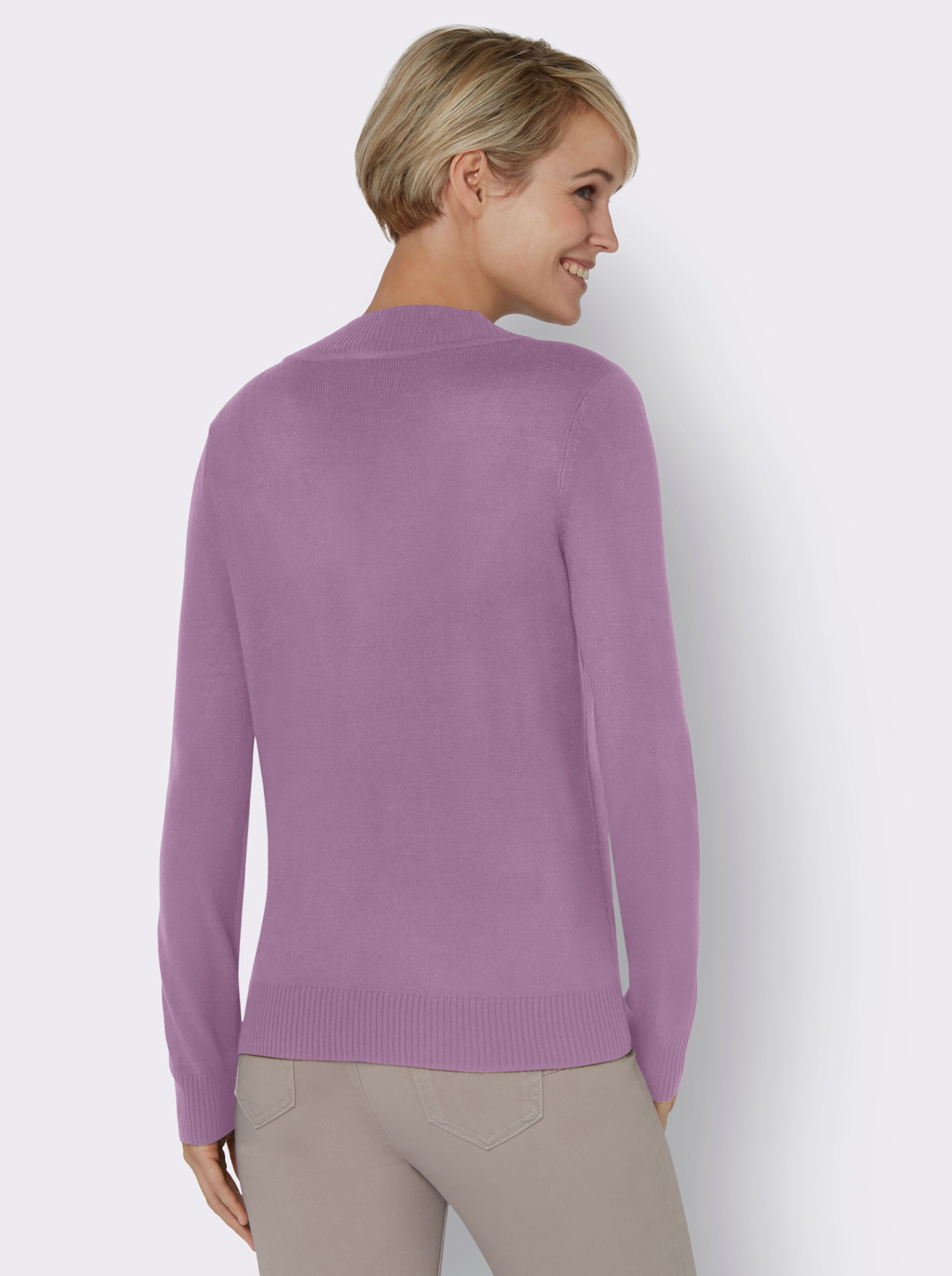 2-in-1-Pullover mit V-Ausschnitt, weich