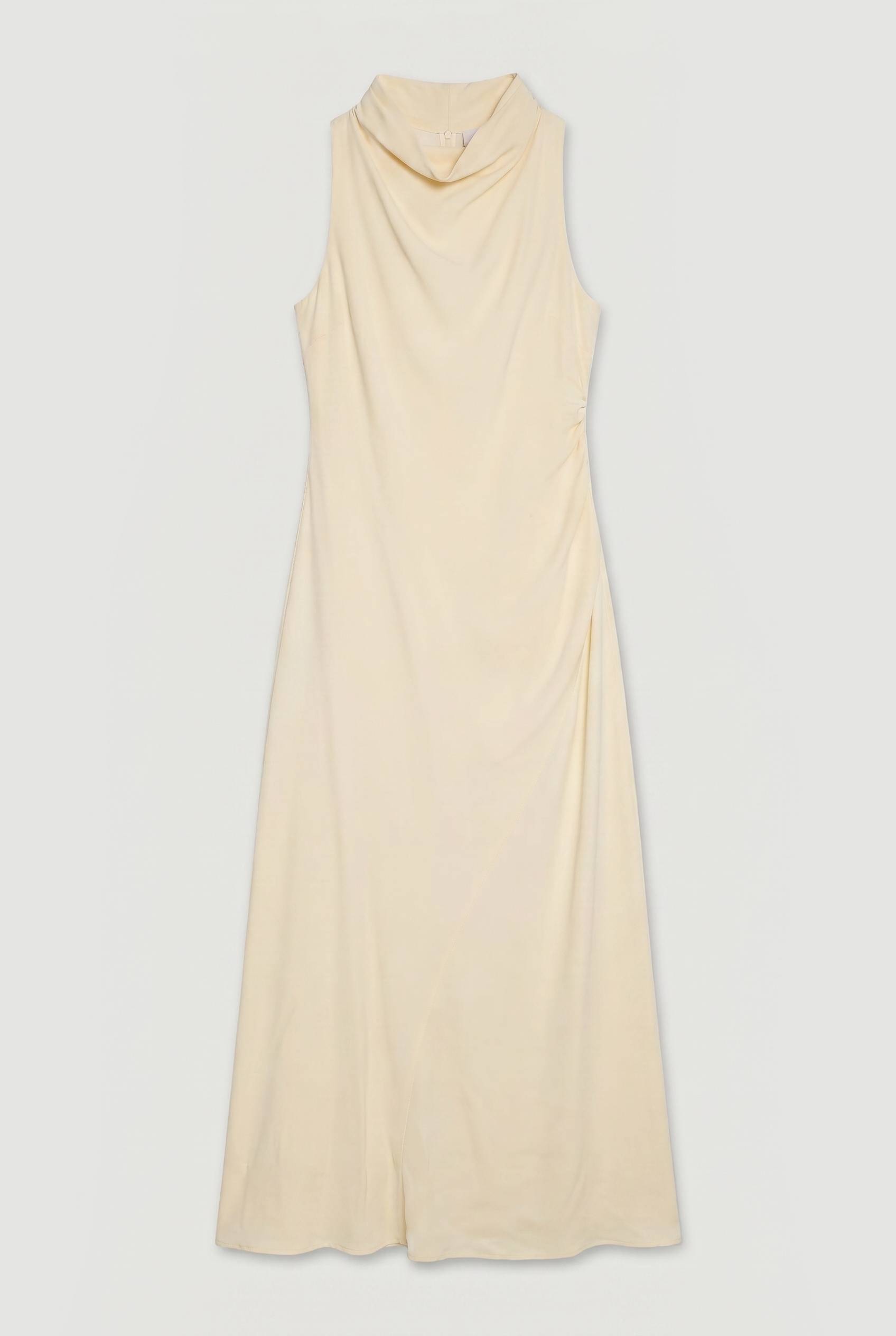 KarenMillen Robe Longue En Viscose Satinée À Encolure Drapée Cowl