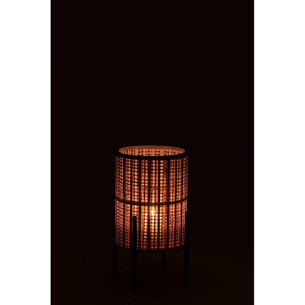 Lanterne a pied bamboo naturel petit