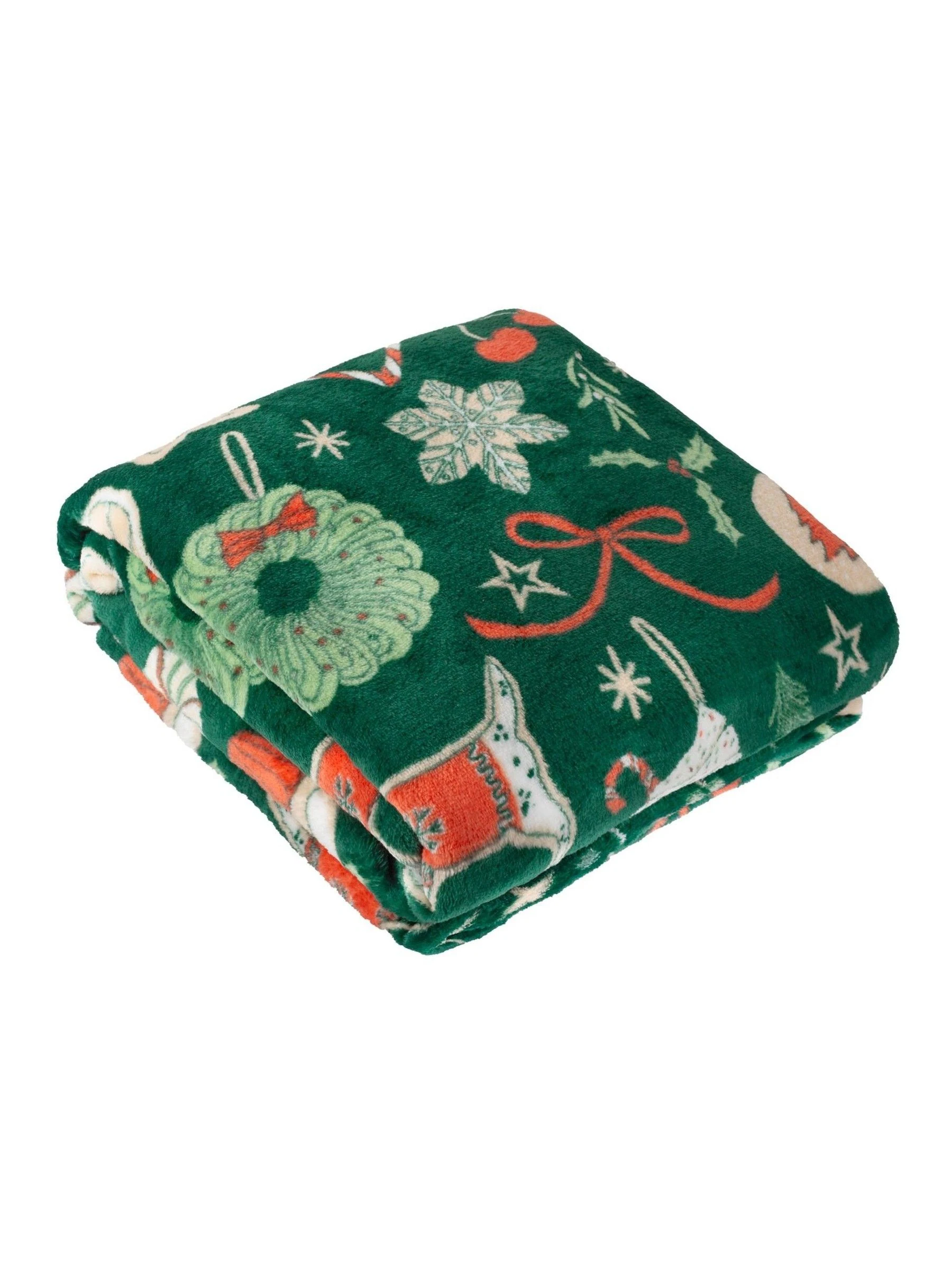 Duvet Day Christmas Festive Treats Printed Fleece Throw