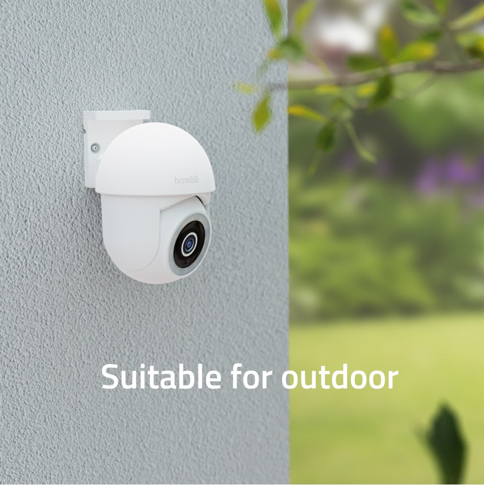 Hombli - Smart Pan & Tilt Cam (indendørs/udendørs), Hvid