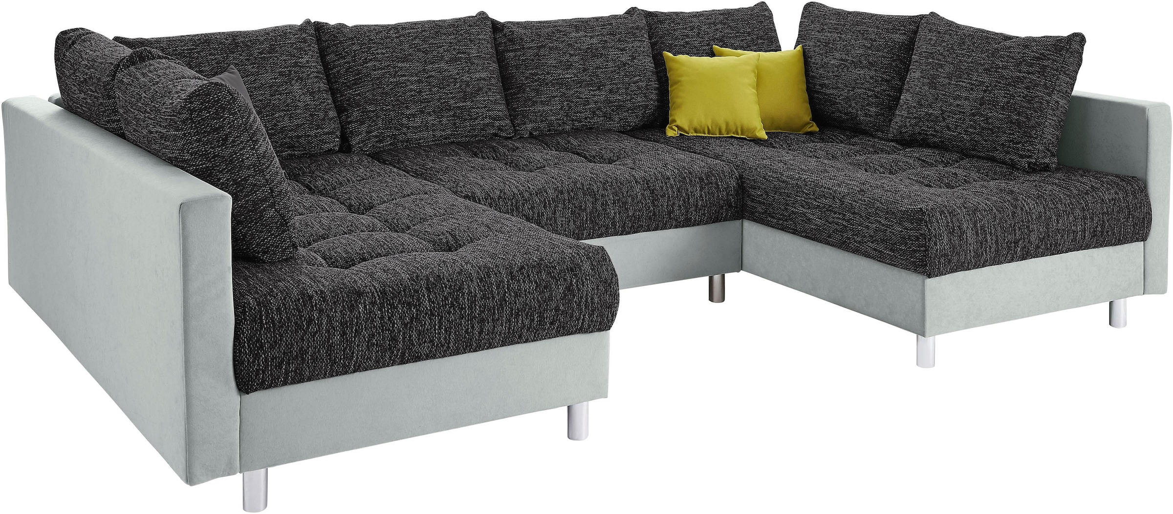 COLLECTION AB Wohnlandschaft »Antonia U-Form« mit Federkern und zusätzlichem Hocker