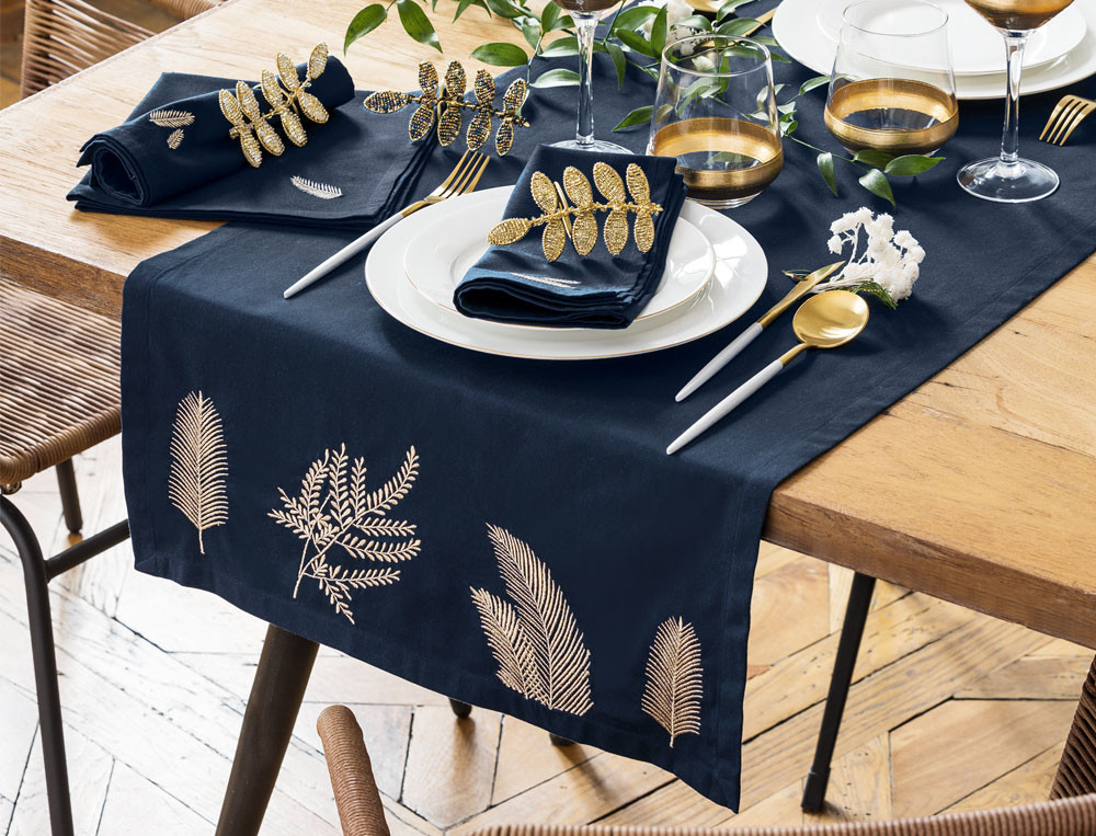 Chemin de table-Feuillage d'or