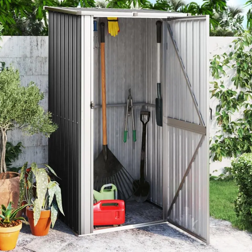 vidaXL - Tuinschuur - Antraciet - Staal