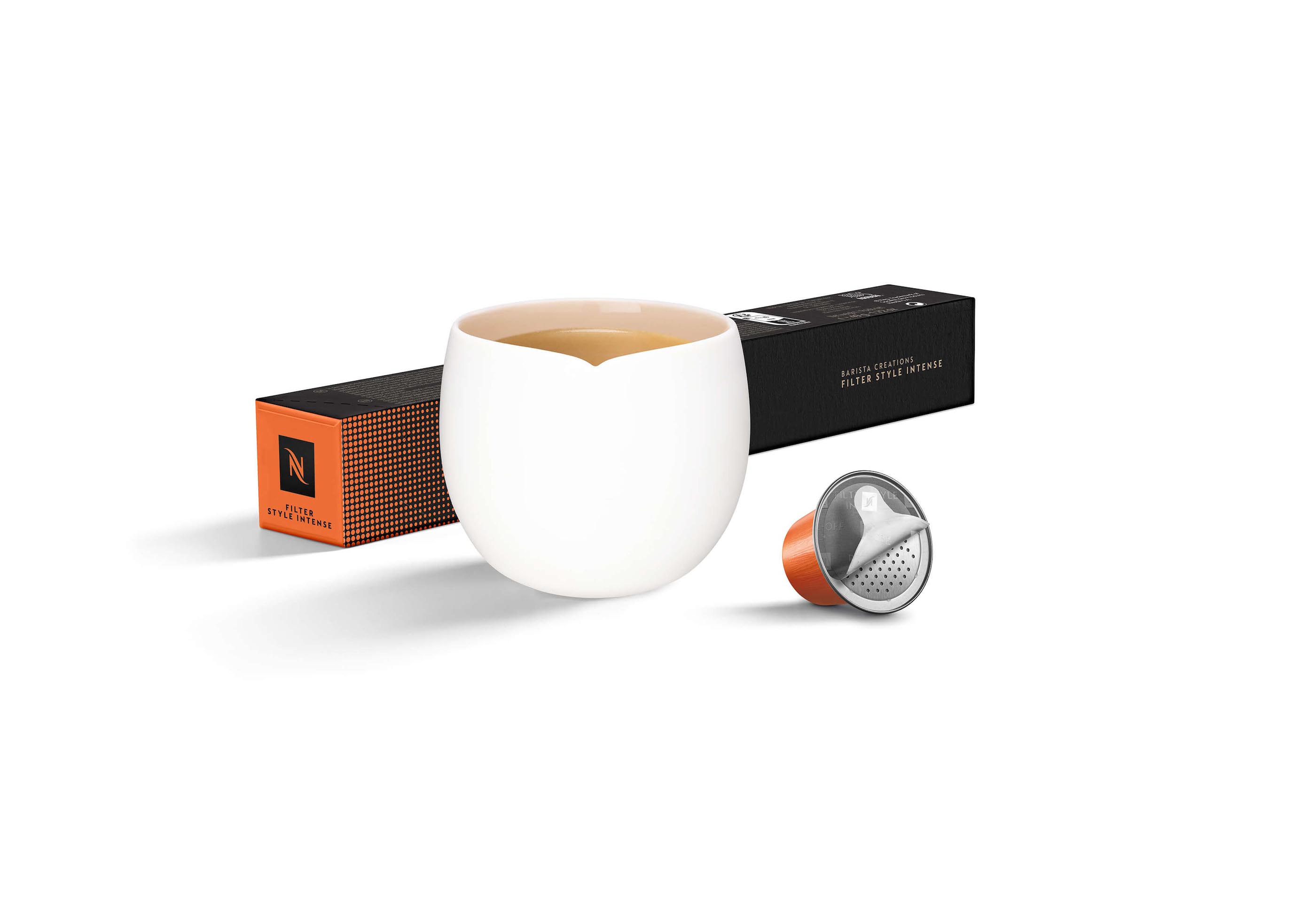 Cápsulas de café intenso com filtro