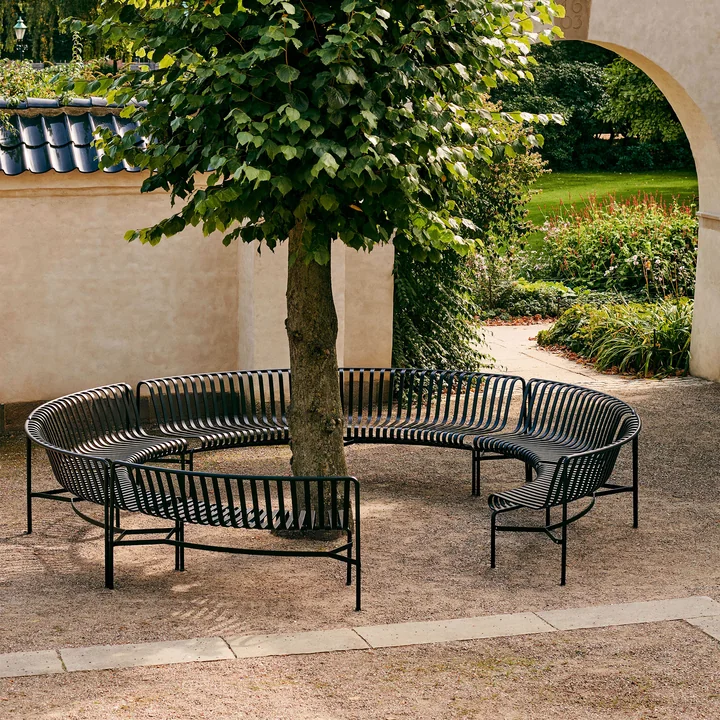 HAY - Palissade Park Dining Bench, In / In (2er-Set), anthrazit