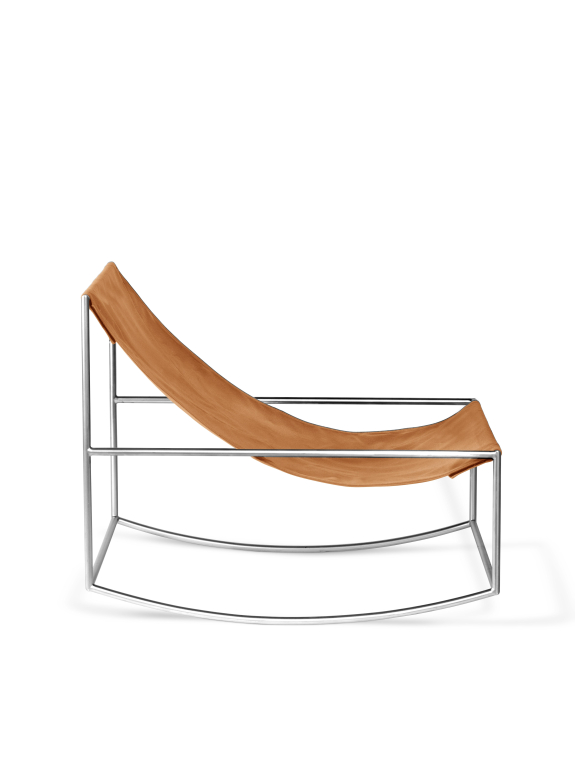 Valerie Objects Rocking chair schommelstoel chroom, Pink