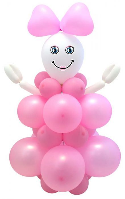 Geboorte Ballonnenpilaar Set Meisje 95cm