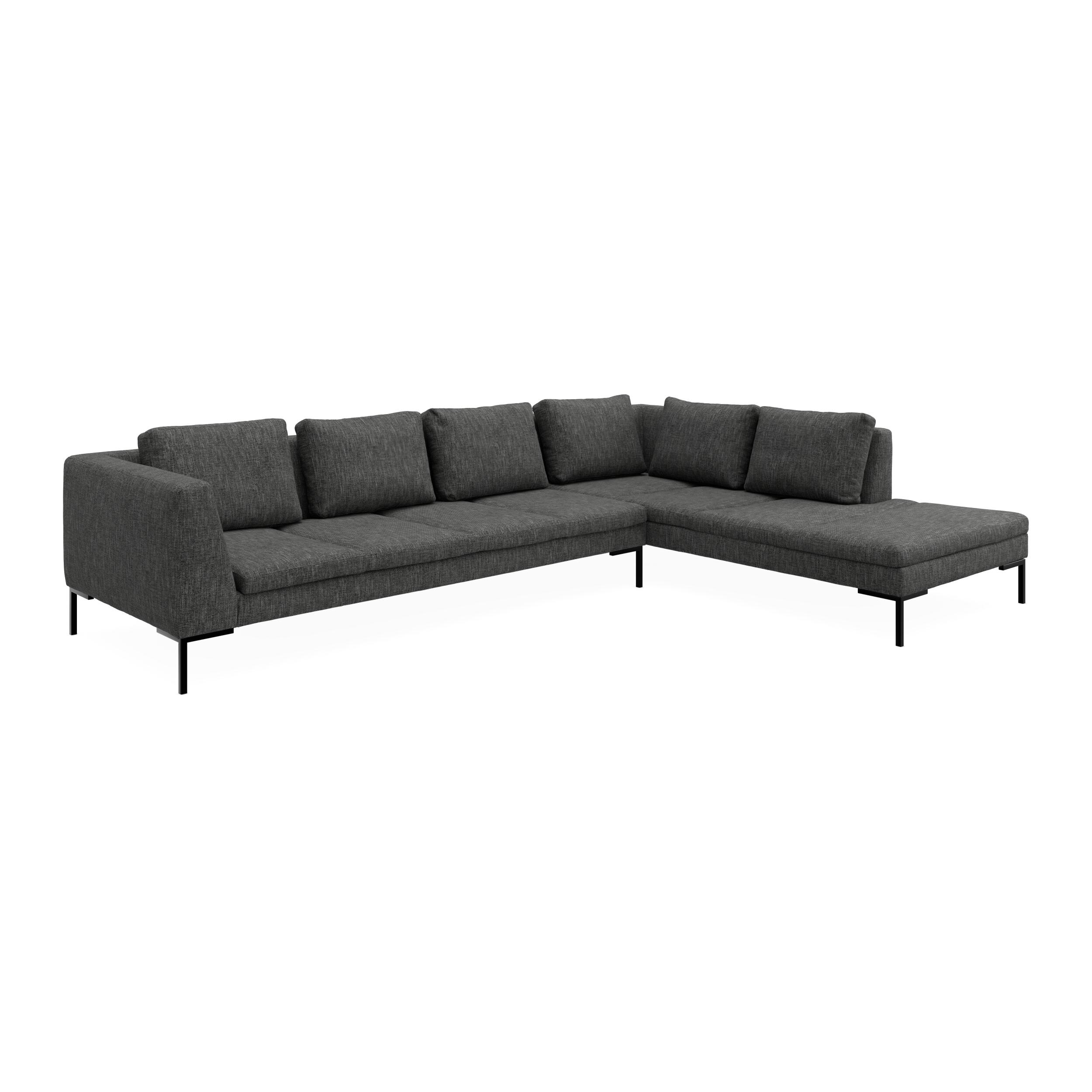 Nordskov højrevendt hjørnesofa med pufafslutning