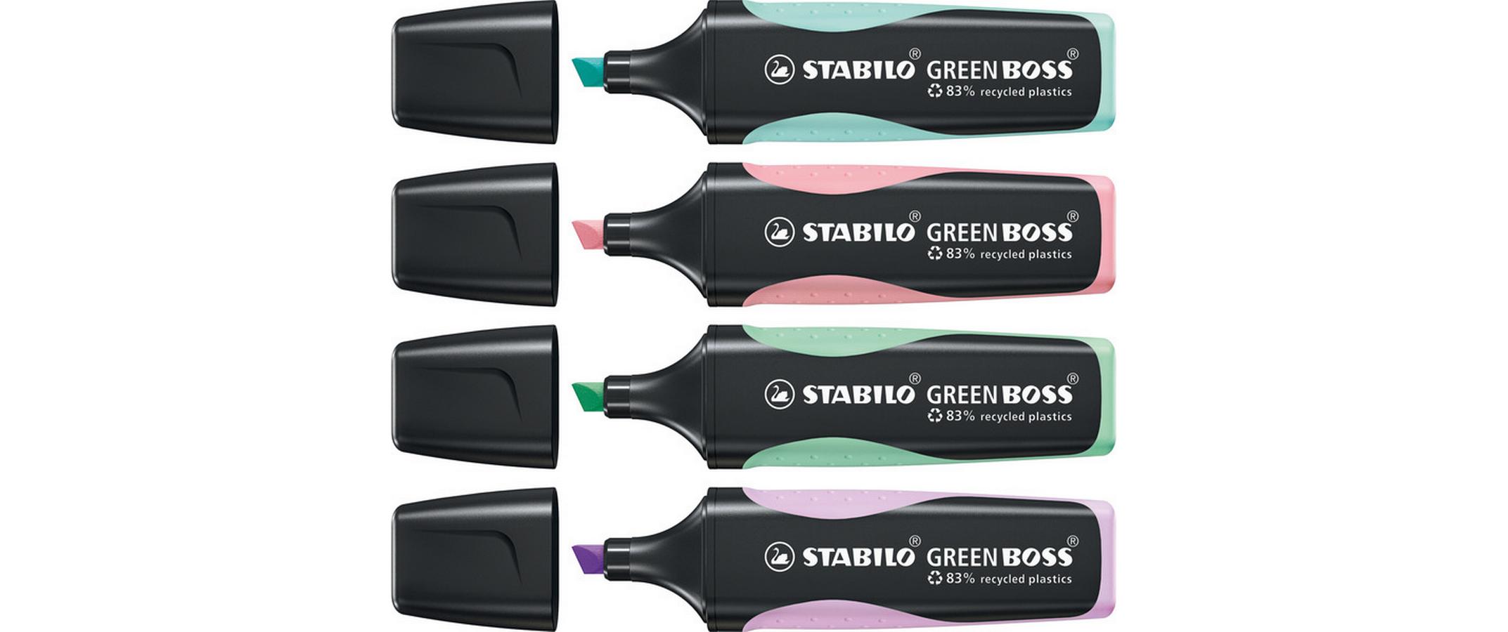 Textmarker Greenboss Orange/Schwarz, 10 StückUmweltfreundlicher Leuchtstift
