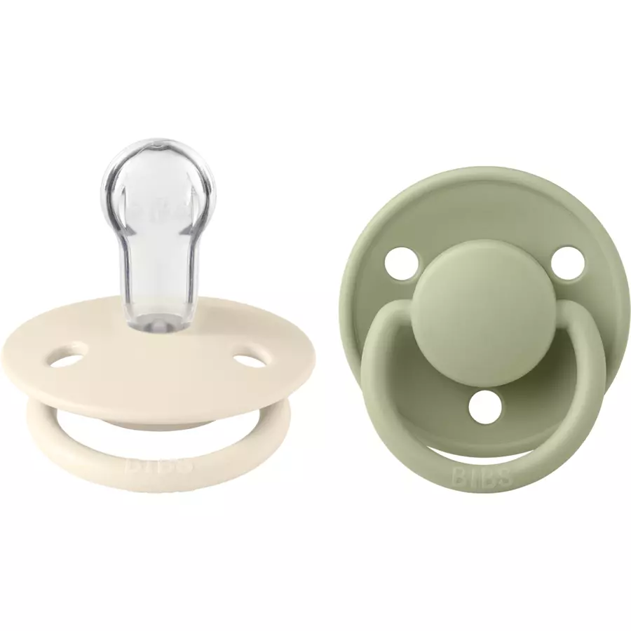 BIBS® Schnuller De Lux Ivory  Sage 0-36 Monate, 2 Stk.