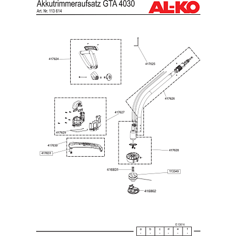 AL-KO Trimmer GTA 4030 til. MT 40 Li