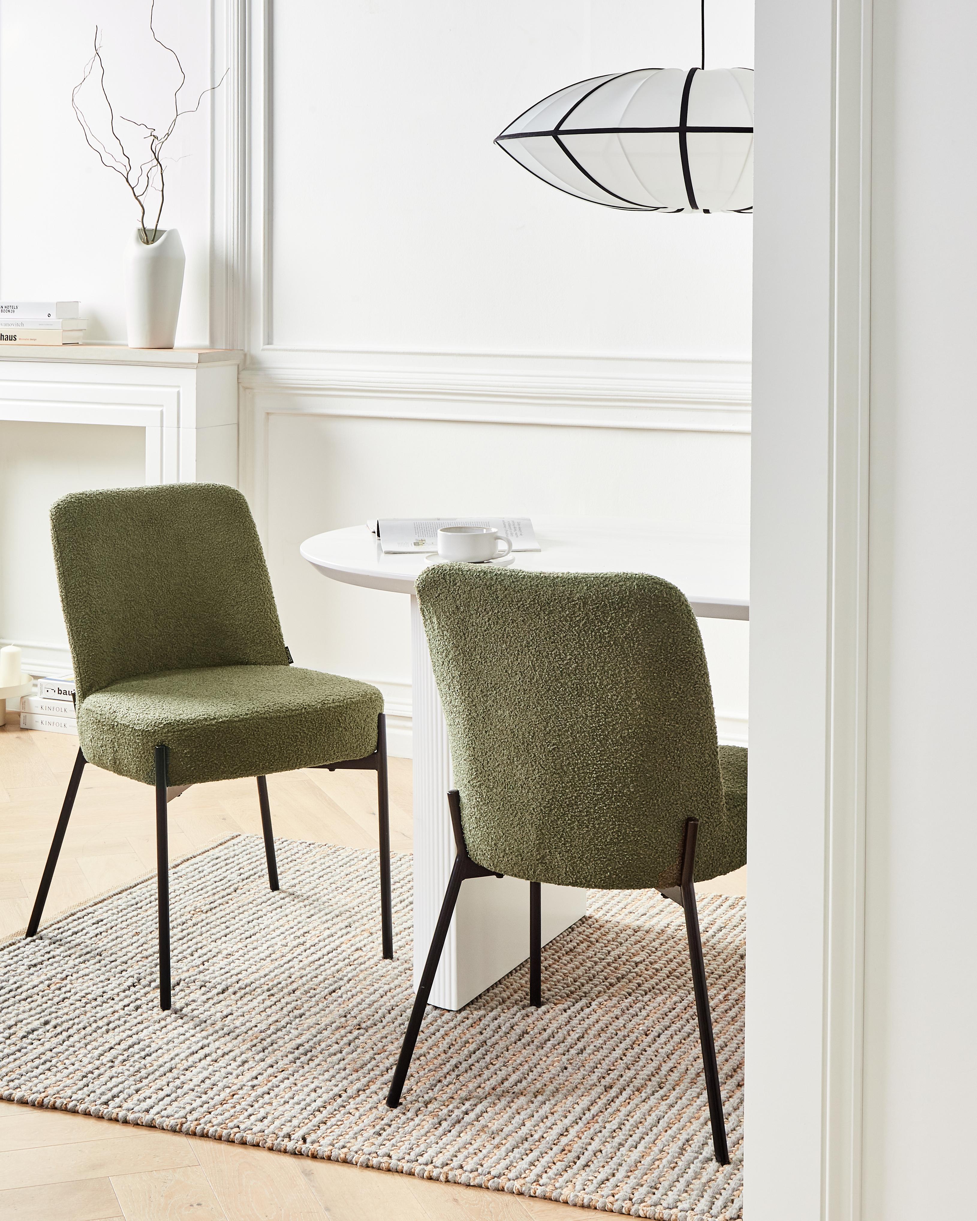 Set van 2 stoelen MALIN Bouclé Donkergroen