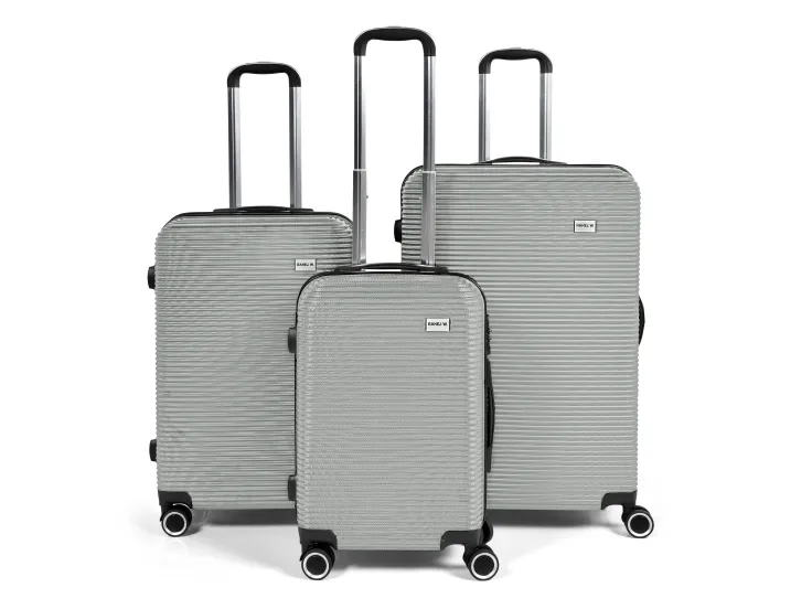 Kuffertsæt RW Classic sølv 20”/24”/28” 70% genanvendt ABS plastik med TSA-lås