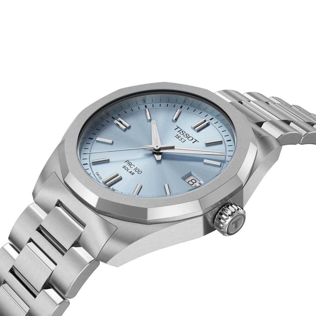 Tissot PRC 100 Solar Quartz 34mm Ice Blue