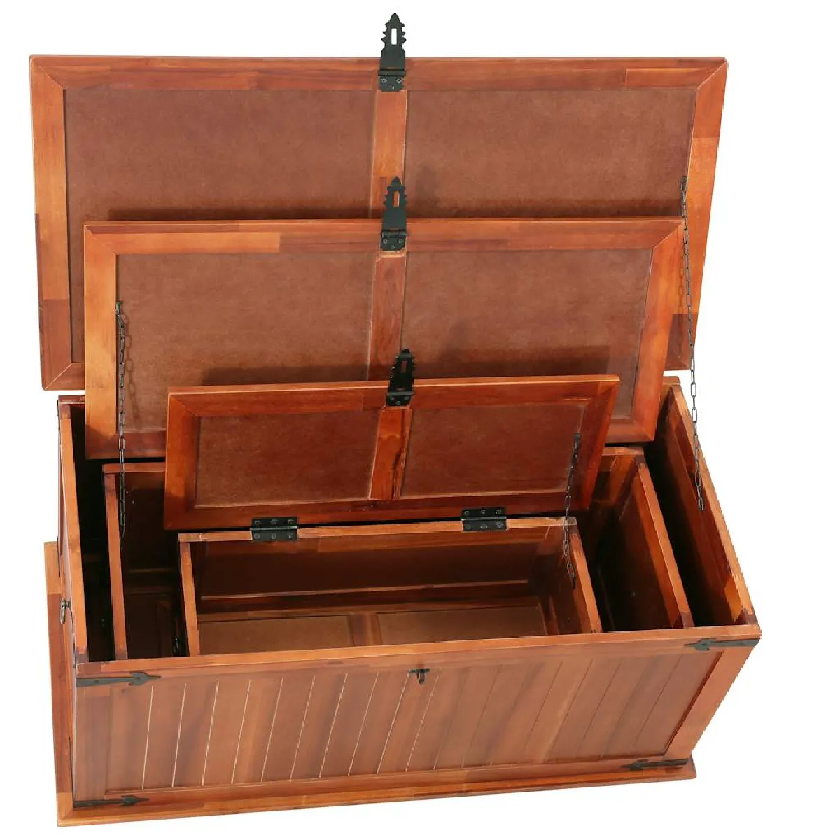 vidaXL Coffres de Rangement Acacia