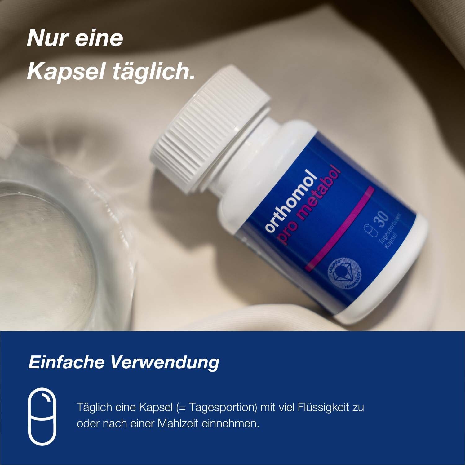Orthomol Pro metabol - enthält eine Kombination ausgewählter Darmsymbionten und Zink - Kapseln