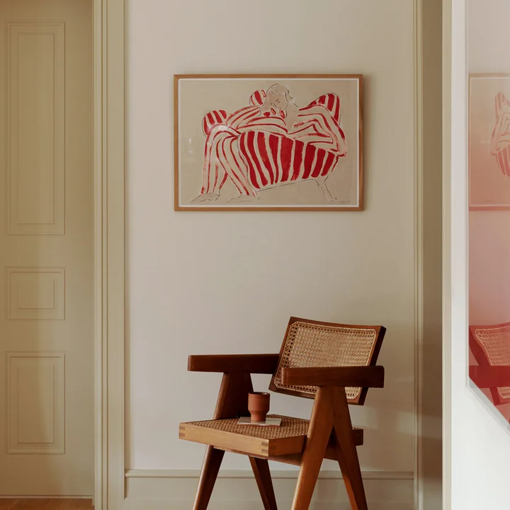 The Poster Club - Red Chair von Sofia Lind, 30 x 40 cm