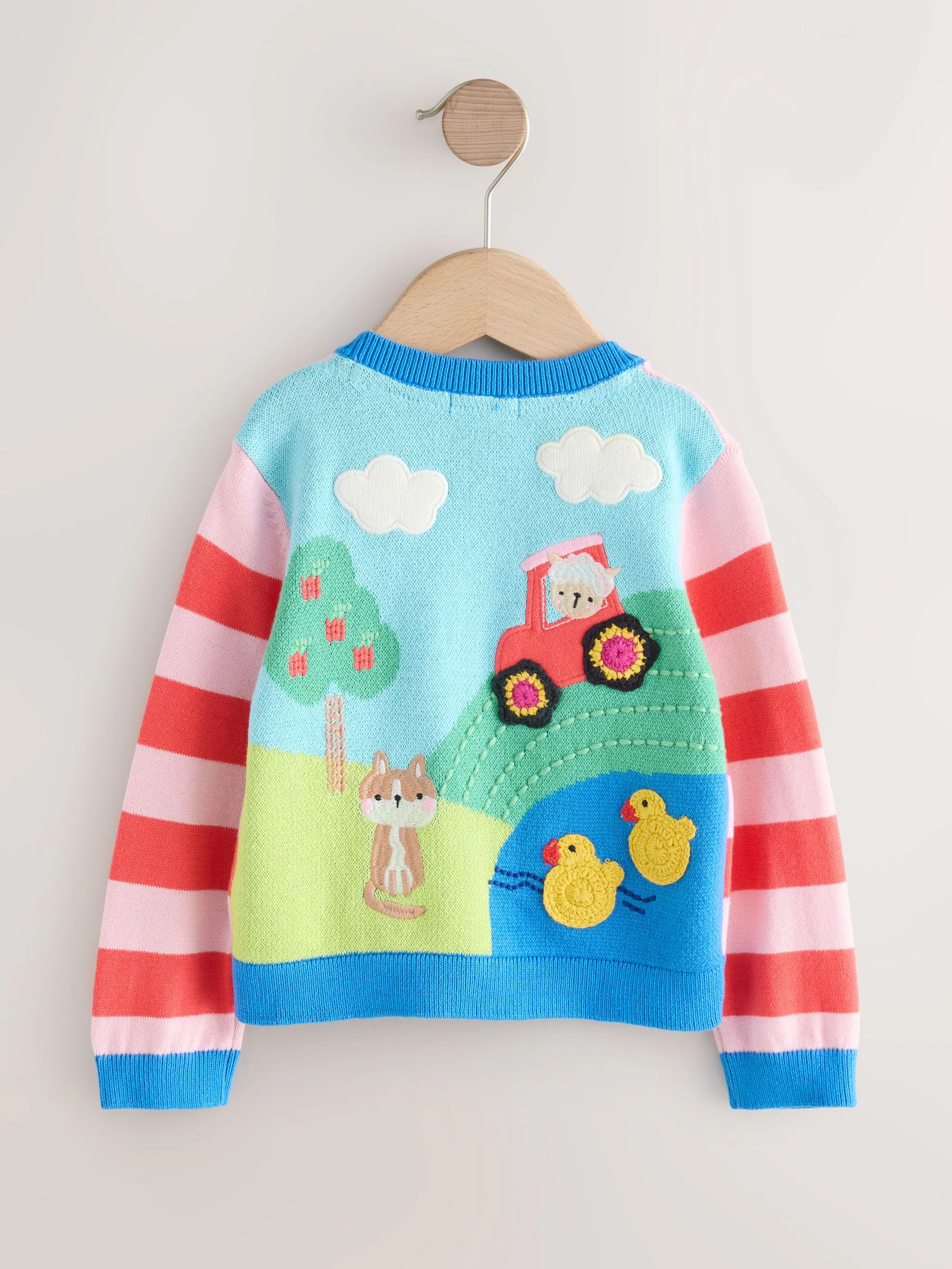 Blauw - Vest met boerderijprint (3mnd-7jr)