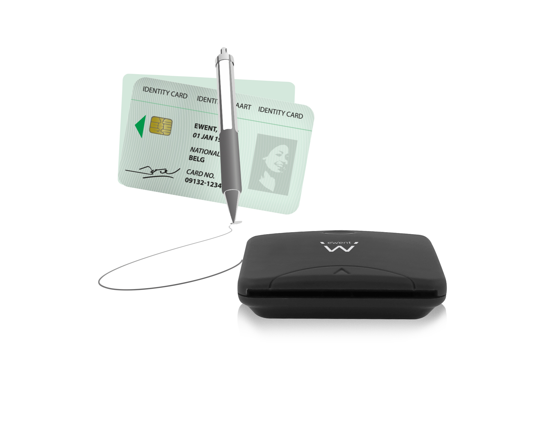 LEITOR CARTÃO CIDADÃO EWENT SMART CARD ID READER EW1052