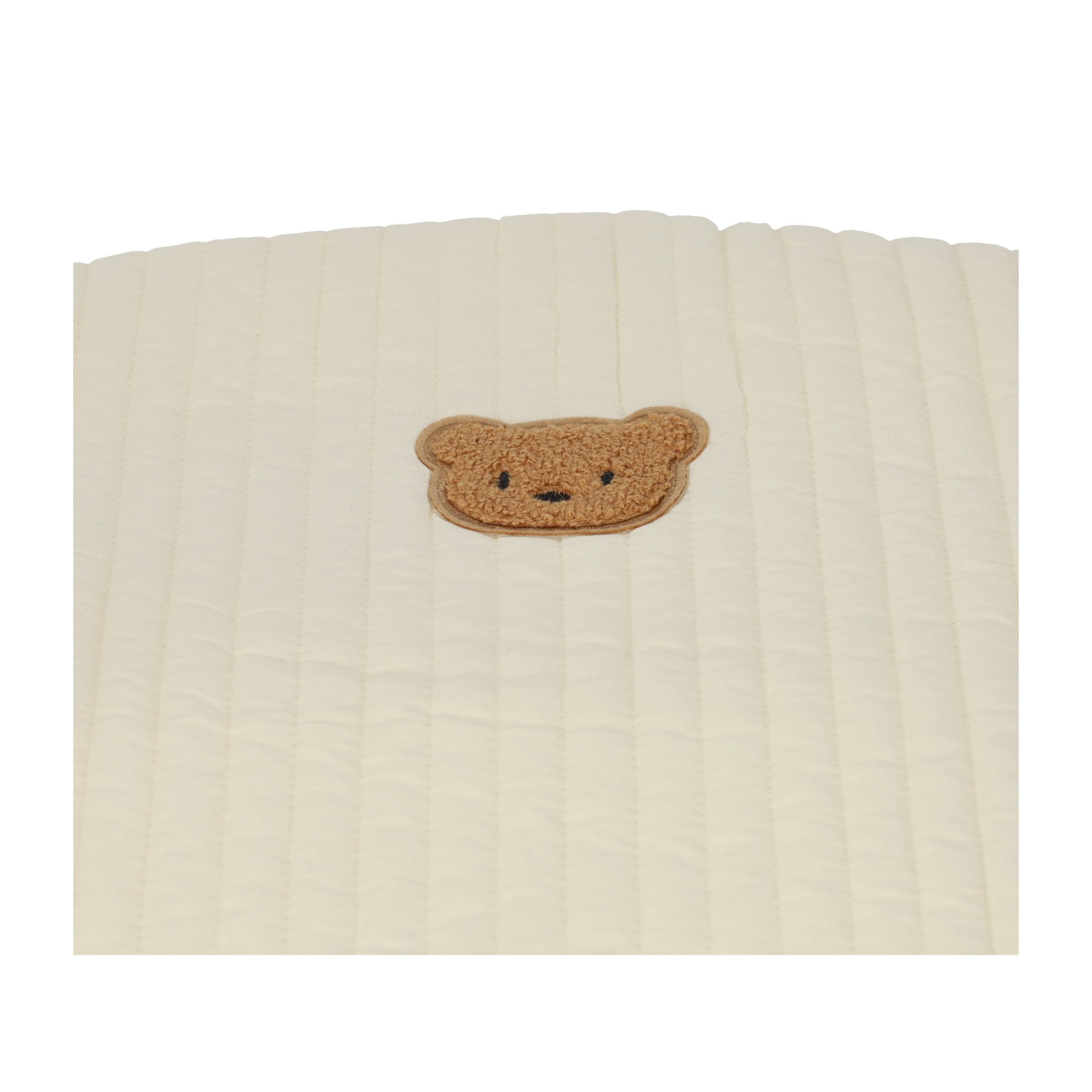(Ø80cm) Baumwoll Baby Boden Kissen Bezug Weiche Kissenhülle Krabbel Decke Spiel Teppich - Bär