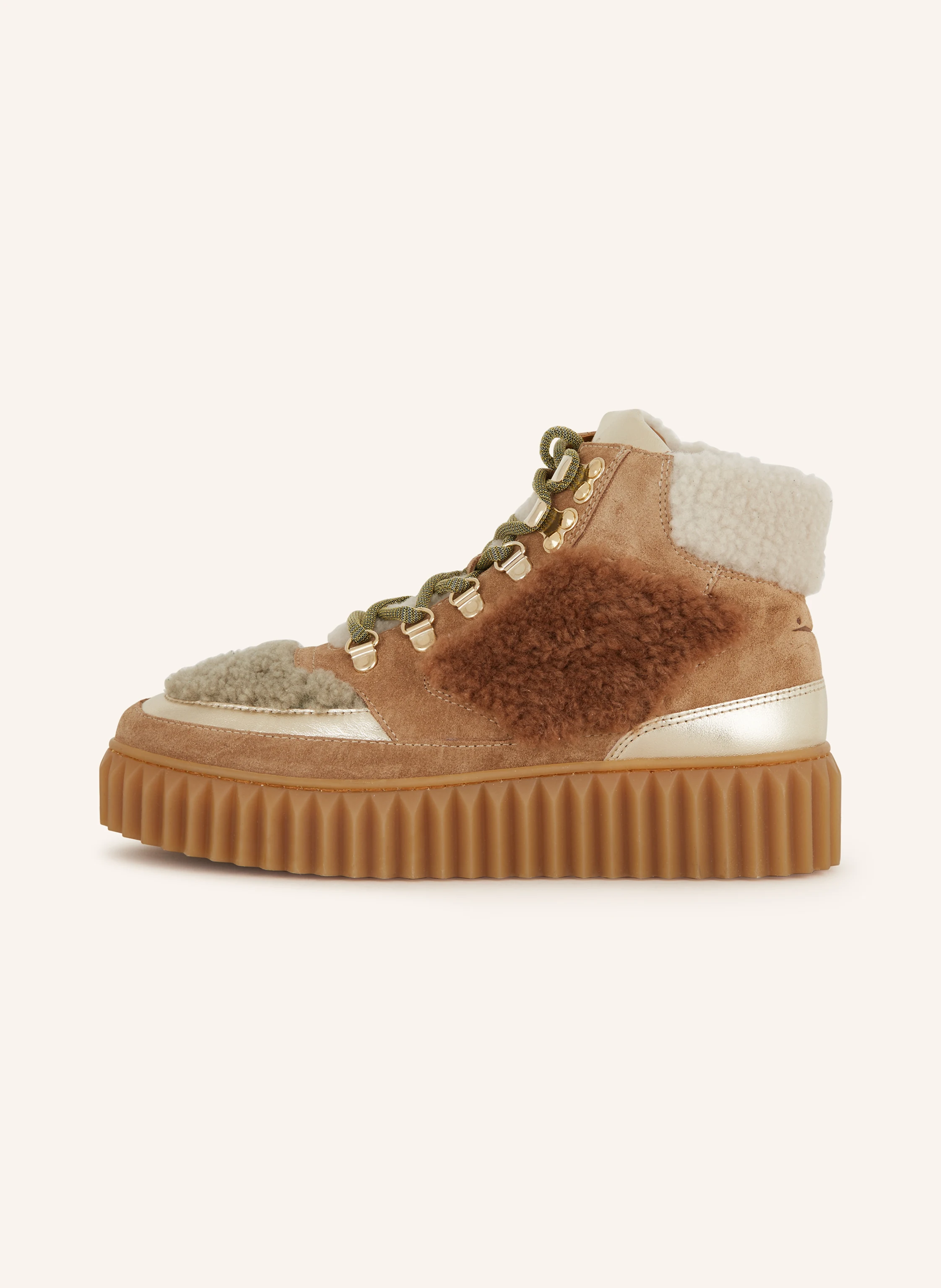 VOILE BLANCHE Schnürboots EVA mit Teddyfell