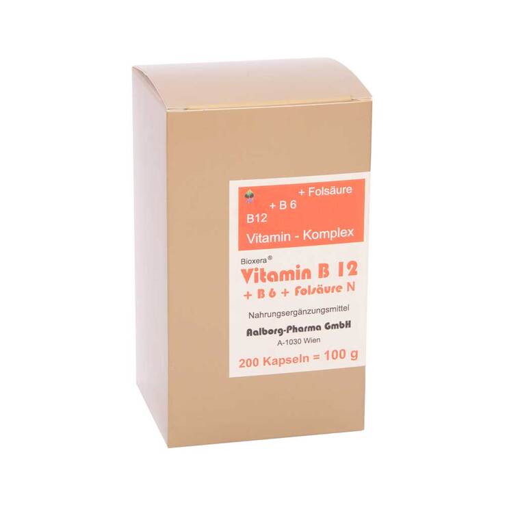 Vitamin B12 + B6 + Folsäure Komplex N Kapseln, 200 St