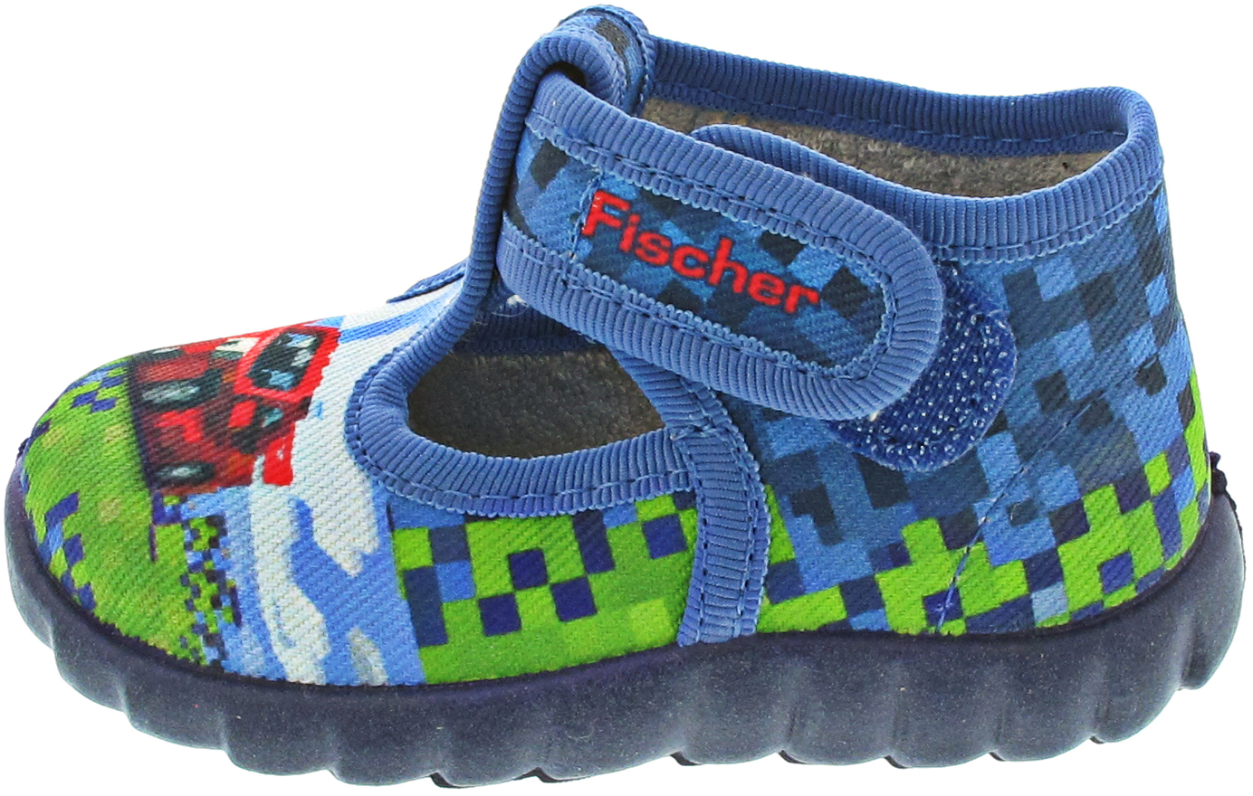 Fischer Markenschuhe Hausschuh blau