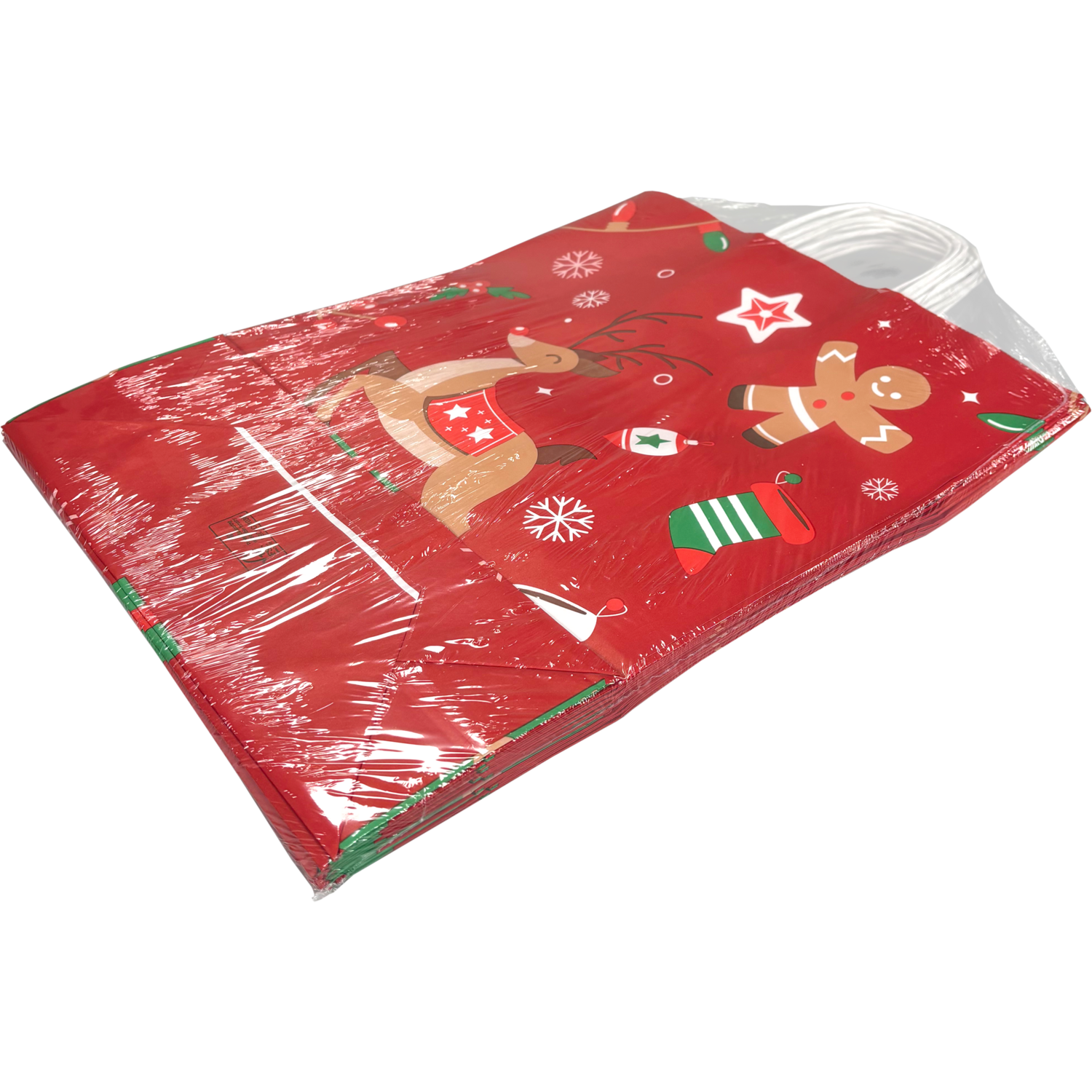 Tas, Hert, Papier, gedraaid papieren koord, 32x 12x41cm, draagtas, rood