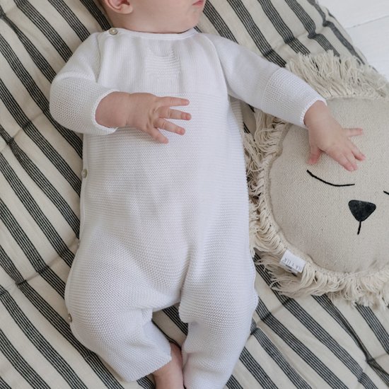 Combinaison sans pieds Petits Chats   Bleu Orage        0 mois   de               La Manufacture de Layette